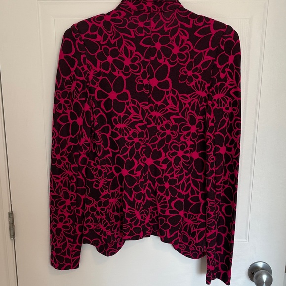 Rinascimento Pink and Black Floral Blazer Size M - Picture 6 of 6